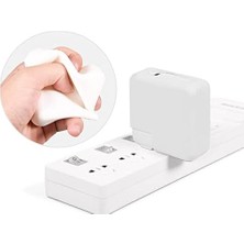 MacBook Şarj Adaptör Kılıfı Silikon 96W 87W 85W Magsafe Usb-C Uyumlu A3427 A3185 A2992 A2779 A2442 A2141 A1990 A1707 A1398 A1297 A1286 | Esnek Ince Koruyucu Kapak Beyaz
