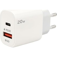 20W USB A + Type C Girişli Şarj Adaptörü