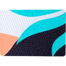 MacBook Air 13.6 Inç Desenli Kılıf A2681 A3113 A3240 A3449 M2 M3 M4 M5 Uyumlu Ince Sert Kapak Hard Case Turkuaz