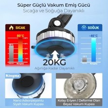 360° Dönebilen Vakumlu Torpido ve Cam Için Araç Içi Telefon Tutucu