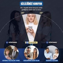 Ehr. iPhone 17 Pro Max ile Uyumlu Gizlilik Filtreli Darbelere Karşı Maksimum Koruma Sağlayan ve Kolay Uygulama Aparatlı Toz Bırakmayan Hayalet Cam (Iphone 17 Pro Max)