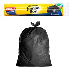 Profesyonel Jumbo Boy Çöp Poşeti 7'li 12 Adet 80X110 Cm, Sızdırmaz Yırtılmaz Jumbo Boy Çöp Torbası, Geri Dönüştürülebilir Atık Torbası, Restoran, Kafe, Ev, Mutfak Için Güçlü Çöp Poşeti