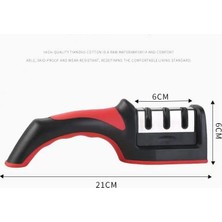 Bıçak Bileyici, Seviye 3 Bileyici, Ergonomik Saplı Profesyonel Bıçak Bileyici, 2'si 1 Arada Mutfak Bıçağı Onarım Parçaları