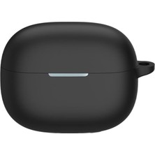 Xiaomi Redmi Buds 5 Pro Için Kulaklık Kılıfı Extra Kalın Yapılı 360° Koruma Sağlayan Toz Koruma Tıpalı Darbelere Karşı Dirençli Taşıma Askılı Silikon Koruyucu (Siyah)