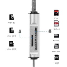 5848 Type C USB Kart Okuyucu Micro Sd Card Reader Çevirici Dönüştürücü Adaptör