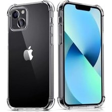 Apple iPhone 13 Mini ile Uyumlu Kapak Kamera Bölümü Açık Airbag Antishock Köşe Korumalı Şeffaf Silikon Kılıf