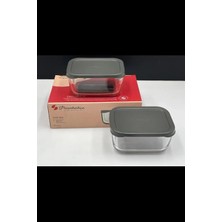 Snow Box Saklama Kabı 420 cc Ikili Plastik Gri Kapaklı