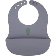 Been Silicone Baby Bib - Silikon Mama Önlüğü, Gri