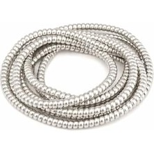 Spelt Şarj Aleti Kablosu Kablo Kordon Koruyucu Spiral Sarma Kılıf Koruma (Gümüş)