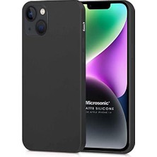 Matte Silicone Apple iPhone 14 Için Kılıf Siyah [iphone 14 ile Uyumlu Kılıf - Siyah]