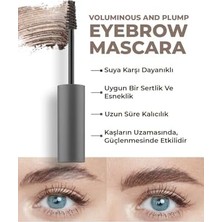Suya Dayanıklı Kalıcı Etki Yoğun Pigmentli Kahverengi Kaş Sabitleyici Maskara - Eyebrow Mascara 801