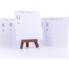 39LU Harf ve Rakamları Öğreniyorum, 12 x 13 cm Karton Çalışma Kart Seti