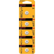 30414389 CR1220 Lityum Para Pil, 5 Adet, Gri