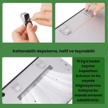 Coofbe 2 Adet Yapışkanlı Katlanılabilir Laptop Standı Portatif Macbook Bilgisayar Laptop Stand Ayagi Siyah