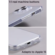 Genel iPhone 15 Şeffaf Kılıf, Tpu Malzeme, Sararmaya Dayanıklı, Şeffaf Telefon Kılıfı