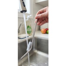 Paslanmaz Çelik Pipet Seti - 2 Adet Tekrar Kullanılabilir Metal Pipet (1 Düz, 1 Eğri) ve 1 Adet Temizleme Fırçası, Çevre Dostu, Bulaşık Makinesinde Yıkanabilir Ekolojik Pipet Seti
