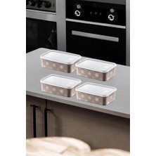 4'lü Set No Frost Saklama Kabı Terra 1600 ml