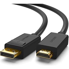 4K Displayport HDMI Dönüştürücü Kablo, Siyah, 1.5 Metre
