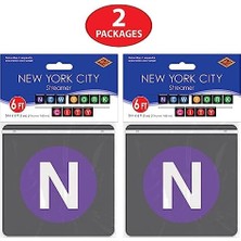 Beistle 53650 Asılı Afişler 2 Parça New York City Parti Dekorasyonları, 12,7 cm x 6 ', Siyah/mor/mavi/sarı/yeşil/pembe/kırmızı