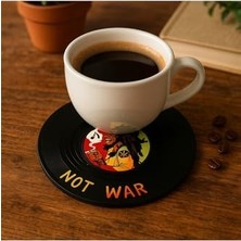Bob Marley Make Love Not War Bardak Altlığı  Rasta Dekoratif Hediye, BMAR091204
