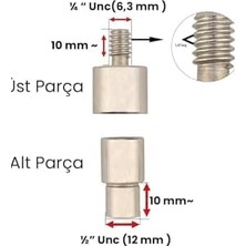 9,5 mm Kapaklı Klikıt Kalıbı, 1/4 Unc Üst Parça, 1/2 Unc Alt Parça