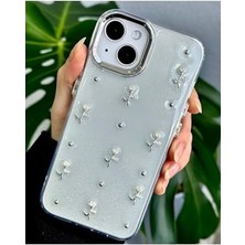 Apple Iphone 13-14 - 15 Uyumlu Şeffaf Mini Gül Epoksili Telefon Kılıfı - Minigül