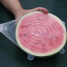 Tazelik Koruyan Silikon Streç Kapak Seti 6 Adet Kupa Bardak Kavanoz Kase Bonesi