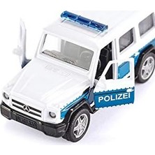 Sıku 2308, Mercedes-Amg G65 Polizeiauto Mit Anhängerkupplung, 1:50, Metall/kunststoff, Blau/weiß, Auswechselbare Reifen