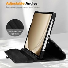 Galaxy Tab A9 Plus X210/GALAXY Tab A11+ Yatay ve Dikey Standlı 360 Derece Döner Tablet Kılıfı Siyah
