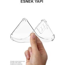 Apple iPhone 15 Plus Kapak Kamera Korumalı Airbag Antishock Köşe Korumalı Şeffaf Silikon Kılıf