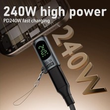 Type C To Type C 240W 80GBPS Dijital Göstergeli Şarj ve Veri Aktarımı Otgjk