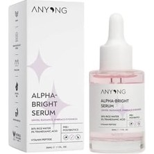 Anyong Alfa Arbutin Aydınlatıcı, Leke Karşıtı, Ton Eşitleyici Serum 30 ml (Pirinç Suyu & Traneksamik Asit)