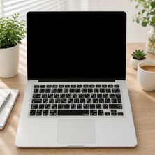 Arapça Silikon Klavye Koruyucu Apple MacBook Air 13 ve MacBook Pro 13/15 ile Uyumlu | Tr/eu Iso Ters L Enter | A1278 A1502 A1425 A1369 A1466 A1286 A1398 Siyah