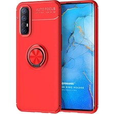Oppo Reno 3 Pro Için Kılıf Kickstand Ring Holder Kırmızı [reno 3 Pro ile Uyumlu Kılıf - Kırmızı]