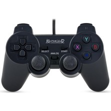 Kablolu Pc Gamepad – D-Input & X-Input Destekli Çift Titreşimli USB Oyun Kolu (Siyah)
