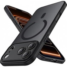 Iphone 17 Pro ile Uyumlu Kamera Lens Korumalı Magsafe Destekli Kablosuz Şarj Özellikli Saydam Telefon Kılıfı Ar