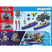 Playmobil City Action 71147 Swat-Multi-Terrain-Quad, Dönüştürülebilir Sek Sürat Teknesi, 5 Yaş ve Üzeri Çocuklar Için Oyuncak
