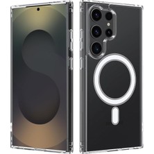 Madnova  Galaxy S25 Ultra ile Uyumlu Kılıf Şeffaf Kamera Korumalı Magsafe Uyumlu Telefon Kılıfı