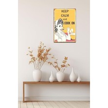 Kuşe Kağıt Duvar Posteri Keep Calm And Cook On Retro Vintage DRTR0029