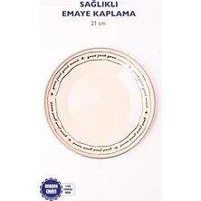 Mood Emaye Tabak Pasta Sunum Tabağı 21 cm