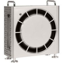 Mac Mini M4 / M4 Pro Uyumlu Dikey Stant Pvc Tpu Koruma Kılıfı | Hafif Plastik Gövde, Havalandırmalı Tasarım, Ayaklı Stand, Çizik & Darbe Koruma Gümüş