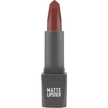 Yoğun Renk Veren Uzun Süre Kalıcı Nemlendirici Kadifemsi Mat Ruj - Lipstick 412 Warm Brown