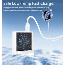 HP-C30 35 Watt Gan Şarj Adaptörü 2-Port Charger Hızlı Şarj Adaptörü 100 cm Kablo Dual-Port Charger Qc 3.0