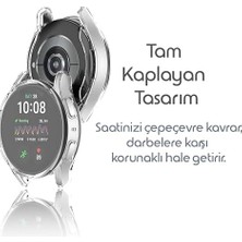 Galaxy Watch 7 44MM Için 360° Kasa Koruyucu Yumuşak Tpu Kılıf Dokunmatiği ve Netliği Etkilemeyen Galaxy Watch 7 Ekran Koruyucu Kılıf Darbelere Karşı Galaxy Watch 7 44MM Koruma (Şeffaf)