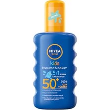 Sun SPF50+ Çocuklar Için Yüksek Güneş Koruyucu Vücut Spreyi 200ML,EKSTRA Suya Dayanıklı,e&c Vitamini