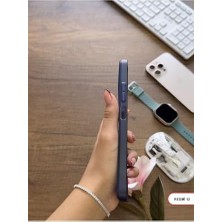 Süper Ince Mat Ultra Thin Silikon Kılıf Lacivert Redmi 12 ile Uyumlu
