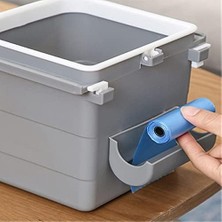® Mini Masa Çöp Kovası Plastik Tezgah Altı Geri Çekilebilir Yapışkanlı Görünmez Bölme Pratik