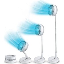 Lıvıngton Fold & Cold – Uzatılabilir Mini Vantilatör, Pilli, Güçlü USB Vantilatör, 10 Saat Çalışma Süresi, Esnek Ayaklı ve Masa Vantilatörü, 1 M Yüksekliğe Kadar Uzatılabilir