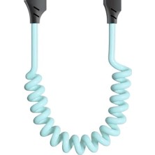 0860 USB Type-C Lightning 4'ü 1 Arada 65W Pd Hızlı Şarj Data Kablosu 1.5m Spiral Çevirici Akıllı Hibrit Bağlantı (4-In-1)