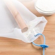 Orta Hamur Torbası Silikon Şeffaf Hamur Yoğurma Torbası Ekmek Makarna Mantı Hamuru